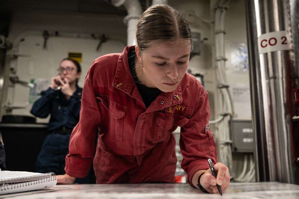 USS Wayne E. Meyer conducts operations in the U.S. Central Command area of responsibility as part of the Carl Vinson Carrier Strike Group