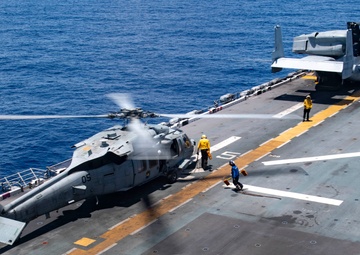 USS America (LHA 6) conducts Flight Operations