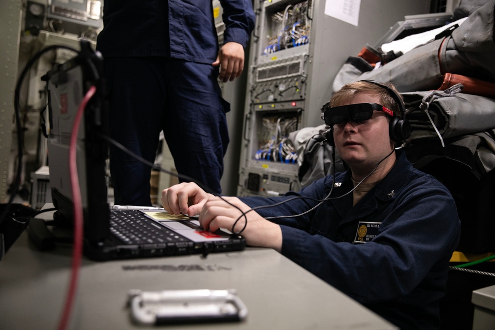 USS Wayne E. Meyer conducts operations in the U.S. Central Command area of responsibility as part of the Carl Vinson Carrier Strike Group