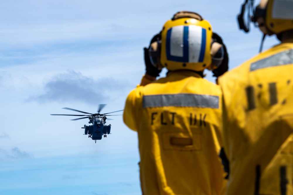 USS America (LHA 6) Conducts Rotor Wing Flight Operations