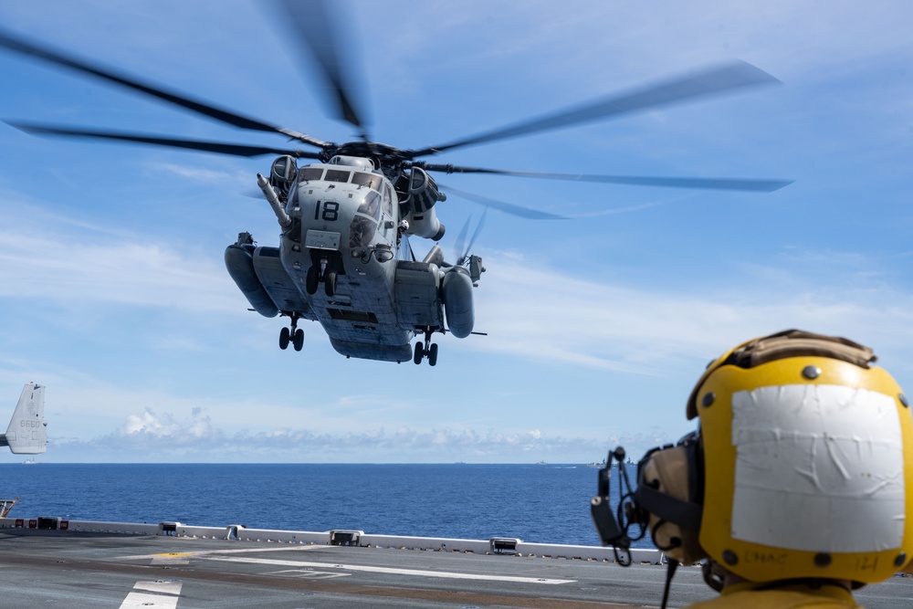 USS America (LHA 6) Conducts Rotor Wing Flight Operations