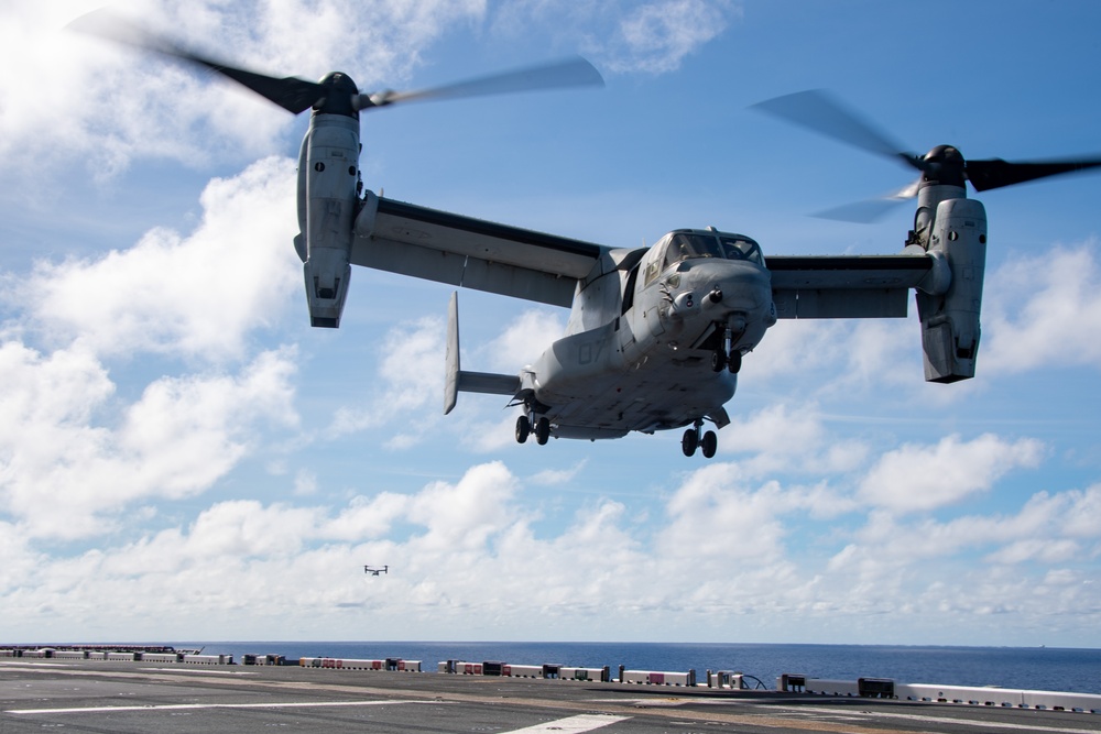 USS America (LHA 6) Conducts Rotor Wing Flight Operations