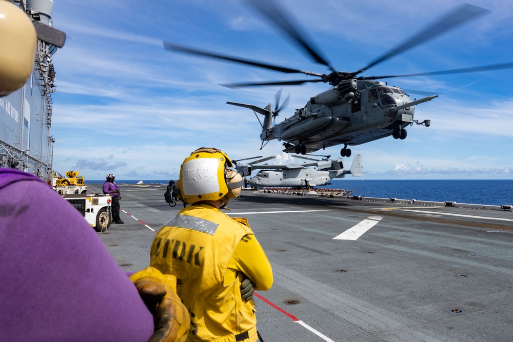 USS America (LHA 6) Conducts Rotor Wing Flight Operations