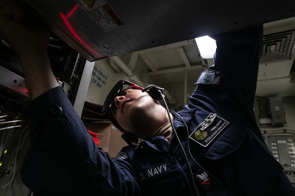 USS Wayne E. Meyer conducts operations in the U.S. Central Command area of responsibility as part of the Carl Vinson Carrier Strike Group