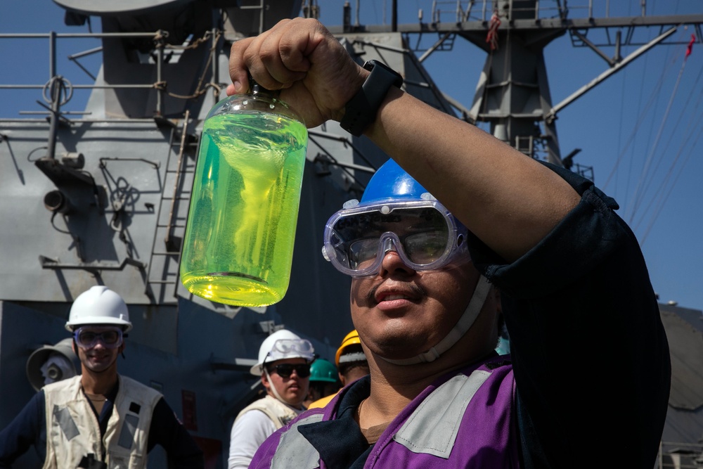 USS Wayne E. Meyer conducts operations in the U.S. Central Command area of responsibility as part of the Carl Vinson Carrier Strike Group
