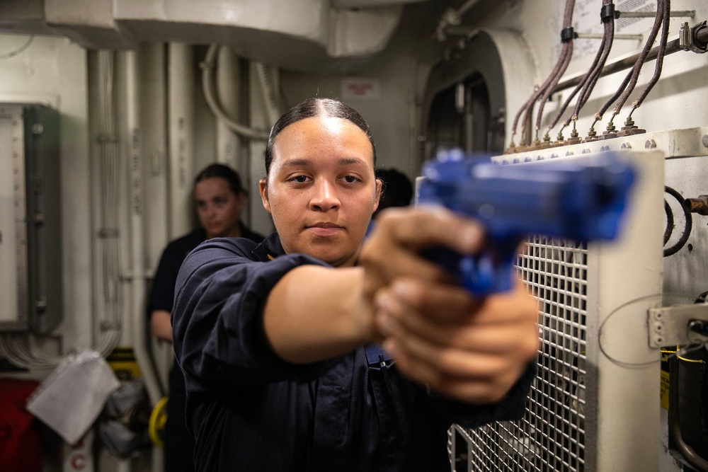 USS Wayne E. Meyer conducts operations in the U.S. Central Command area of responsibility as part of the Carl Vinson Carrier Strike Group