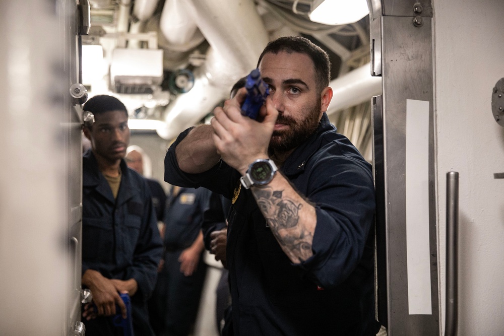 USS Wayne E. Meyer conducts operations in the U.S. Central Command area of responsibility as part of the Carl Vinson Carrier Strike Group