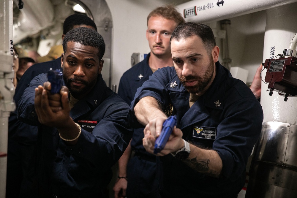 USS Wayne E. Meyer conducts operations in the U.S. Central Command area of responsibility as part of the Carl Vinson Carrier Strike Group