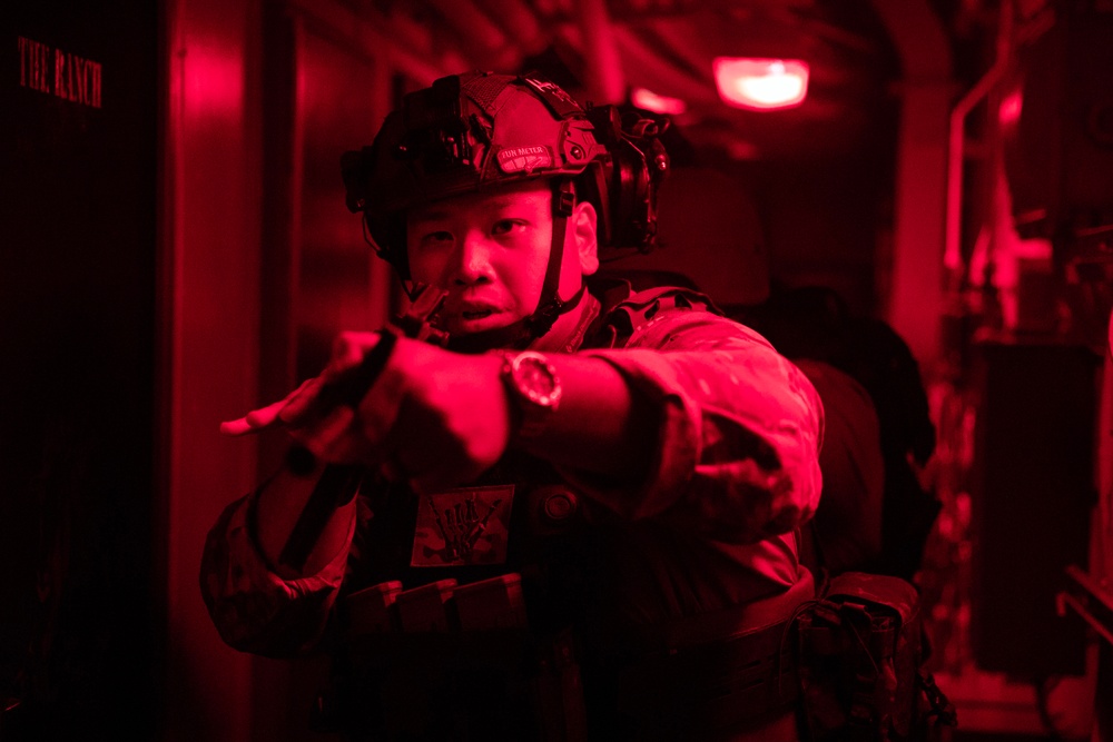 USS Wayne E. Meyer conducts operations in the U.S. Central Command area of responsibility as part of the Carl Vinson Carrier Strike Group