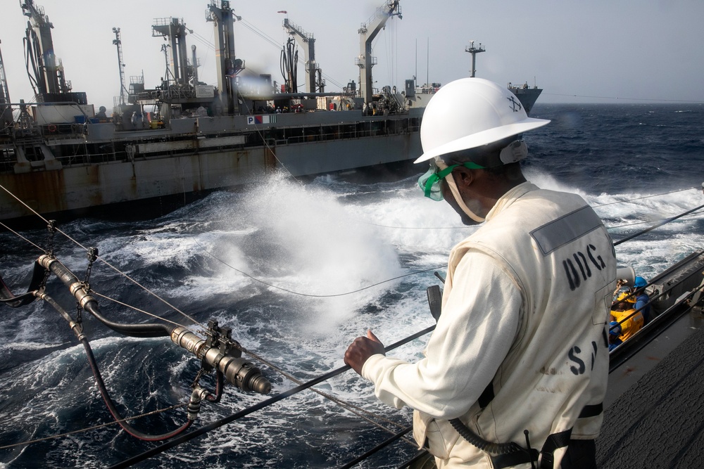 USS Wayne E. Meyer conducts operations in the U.S. Central Command area of responsibility as part of the Carl Vinson Carrier Strike Group