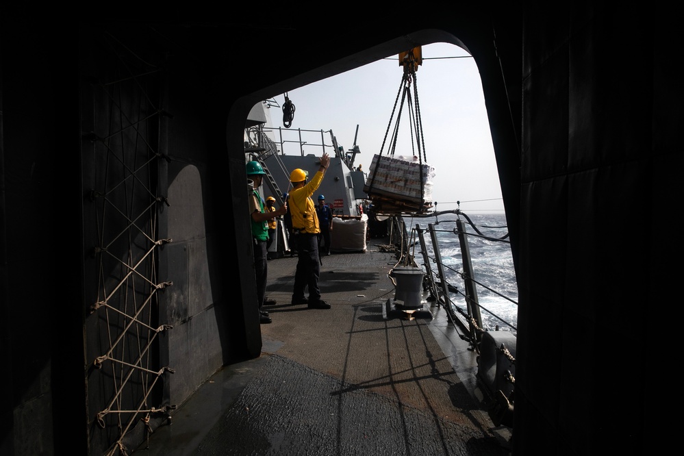 USS Wayne E. Meyer conducts operations in the U.S. Central Command area of responsibility as part of the Carl Vinson Carrier Strike Group