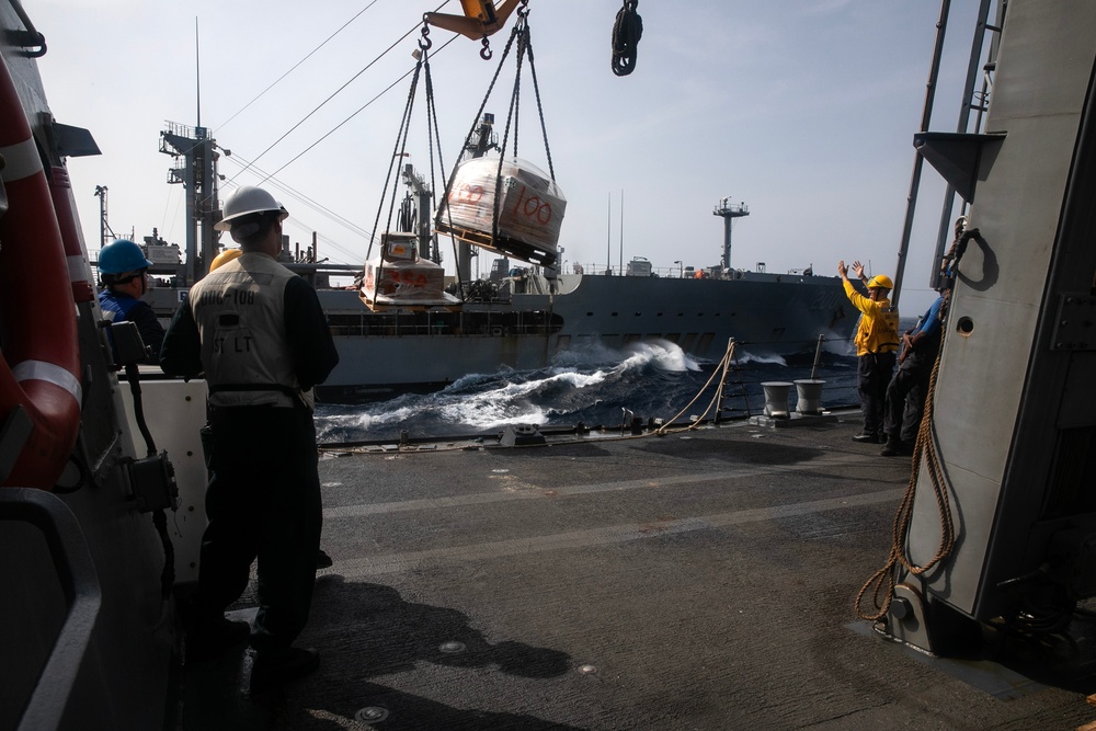 USS Wayne E. Meyer conducts operations in the U.S. Central Command area of responsibility as part of the Carl Vinson Carrier Strike Group