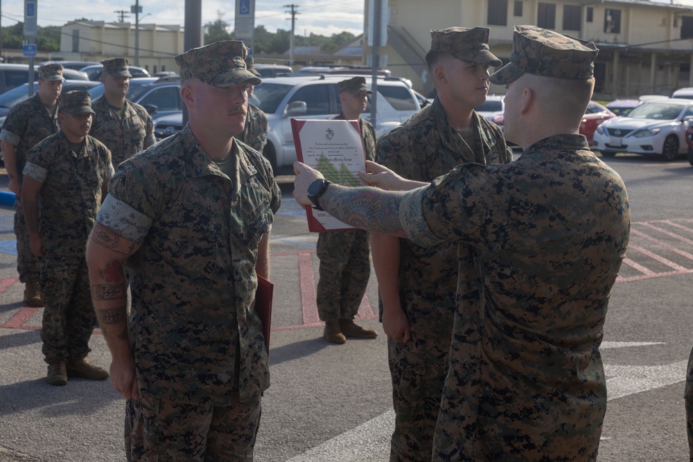 First meritorious sergeant promotions on Camp Blaz