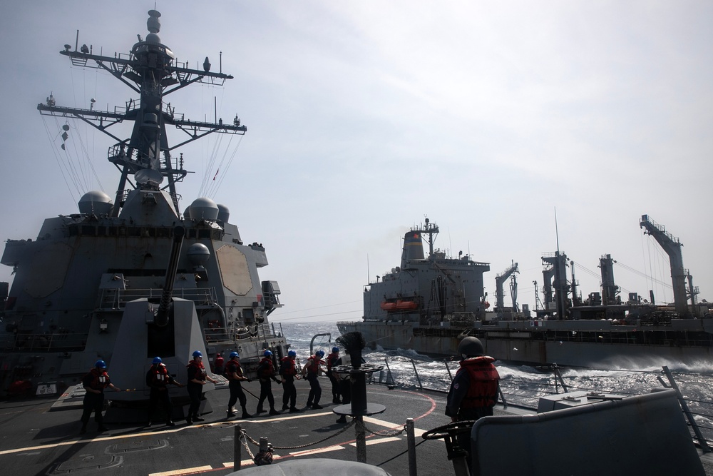USS Wayne E. Meyer conducts operations in the U.S. Central Command area of responsibility as part of the Carl Vinson Carrier Strike Group