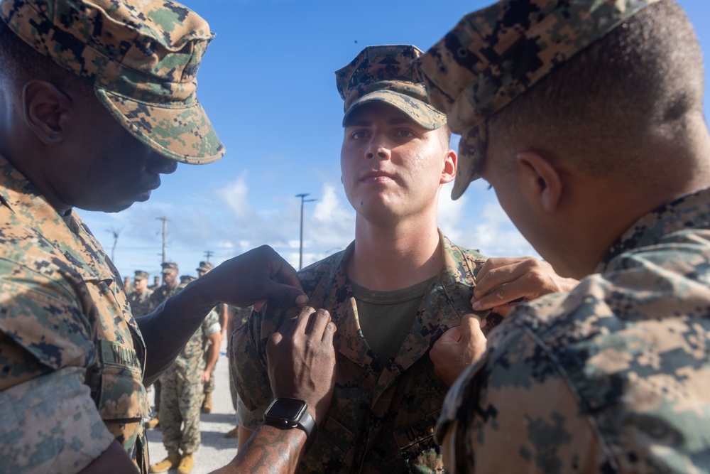 First meritorious Sergeant promotions on Camp Blaz