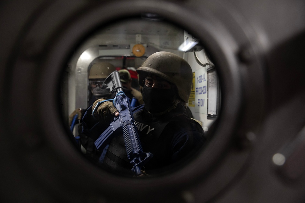USS Wayne E. Meyer conducts operations in the U.S. Central Command area of responsibility as part of the Carl Vinson Carrier Strike Group