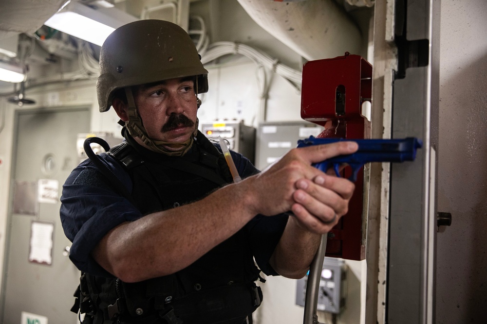 USS Wayne E. Meyer conducts operations in the U.S. Central Command area of responsibility as part of the Carl Vinson Carrier Strike Group
