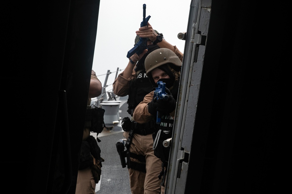 USS Wayne E. Meyer conducts operations in the U.S. Central Command area of responsibility as part of the Carl Vinson Carrier Strike Group