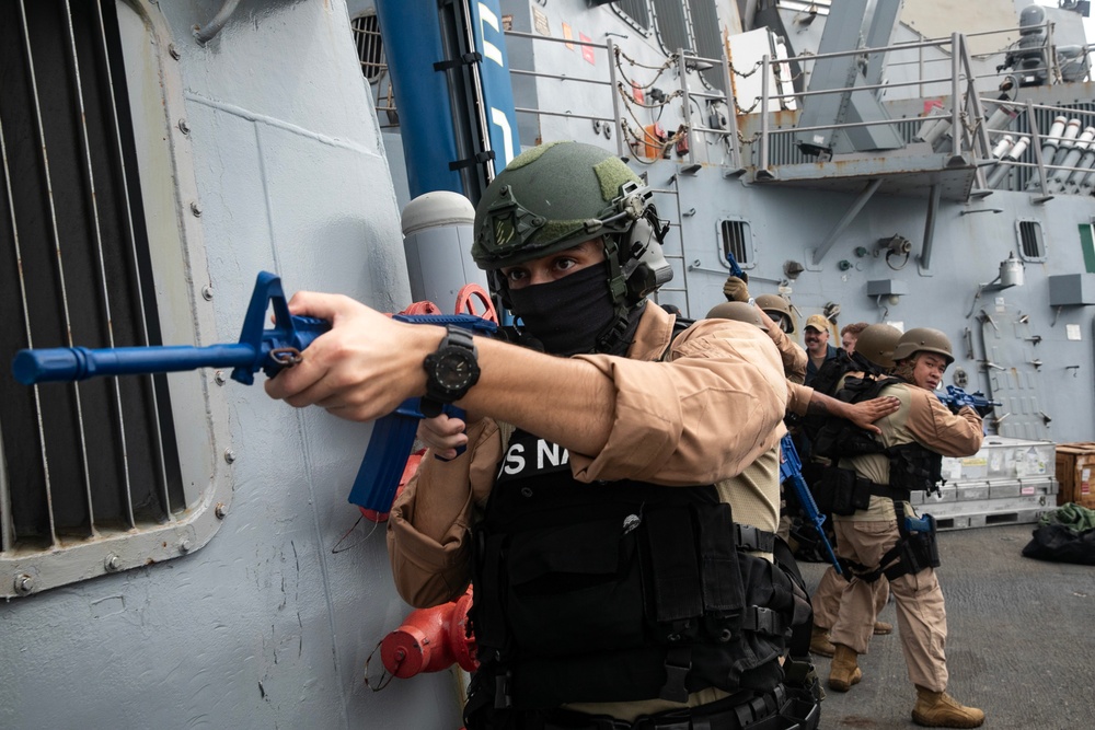 USS Wayne E. Meyer conducts operations in the U.S. Central Command area of responsibility as part of the Carl Vinson Carrier Strike Group