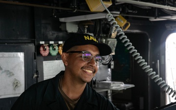 USS Wayne E. Meyer conducts operations in the U.S. Central Command area of responsibility as part of the Carl Vinson Carrier Strike Group