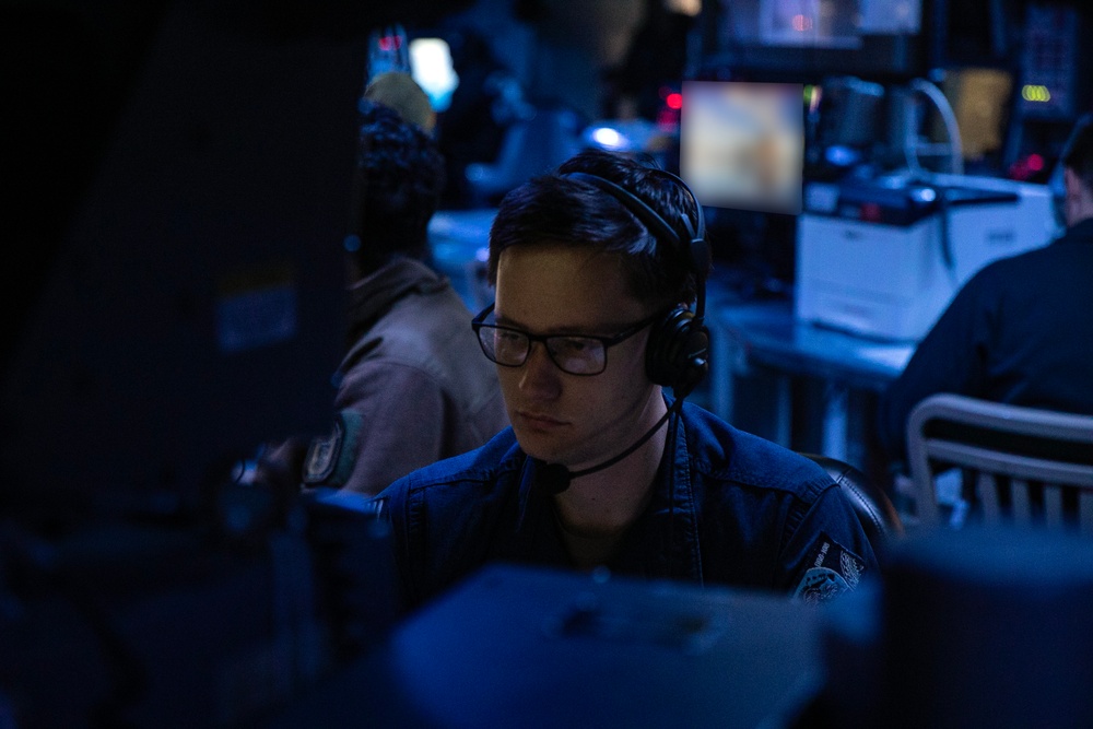 USS Wayne E. Meyer conducts operations in the U.S. Central Command area of responsibility as part of the Carl Vinson Carrier Strike Group