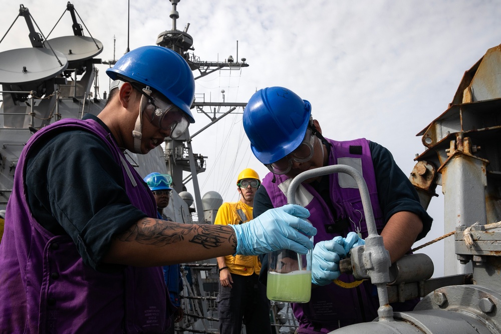 USS Wayne E. Meyer conducts operations in the U.S. Central Command area of responsibility as part of the Carl Vinson Carrier Strike Group
