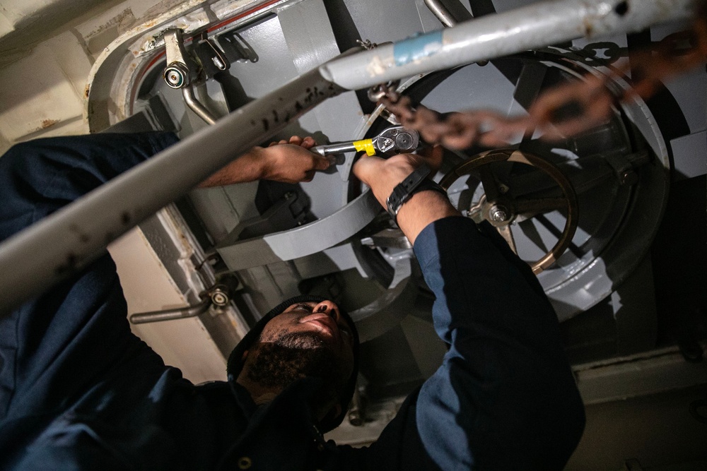 USS Wayne E. Meyer conducts operations in the U.S. Central Command area of responsibility as part of the Nimitz Carrier Strike Group