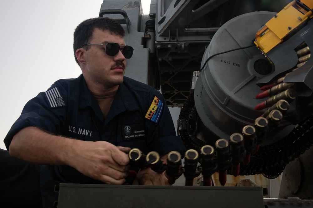 USS Wayne E. Meyer conducts operations in the U.S. Central Command area of responsibility as part of the Nimitz Carrier Strike Group