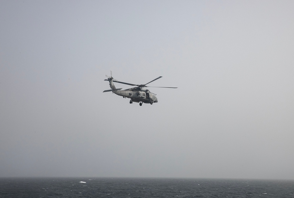 USS Wayne E. Meyer conducts operations in the U.S. Central Command area of responsibility as part of the Nimitz Carrier Strike Group