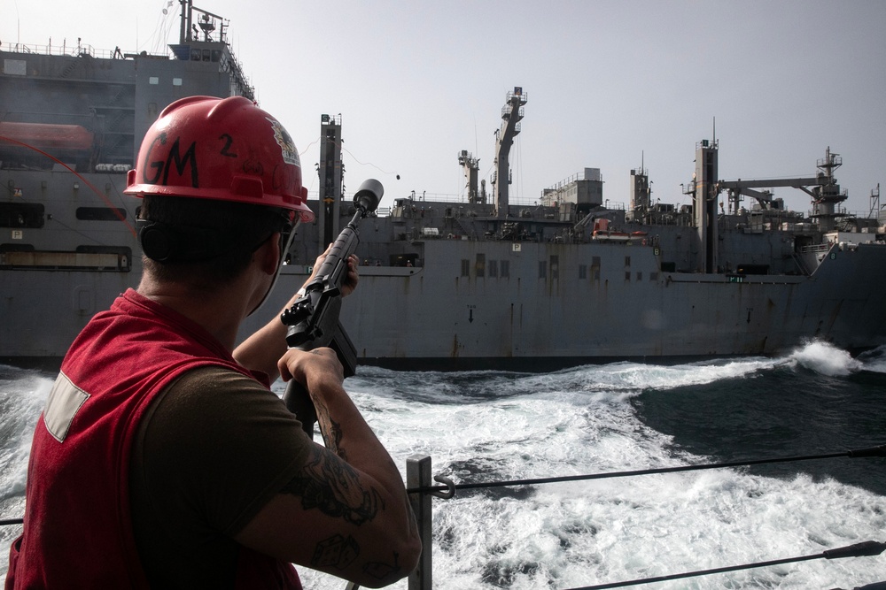 USS Wayne E. Meyer conducts operations in the U.S. Central Command area of responsibility as part of the Nimitz Carrier Strike Group