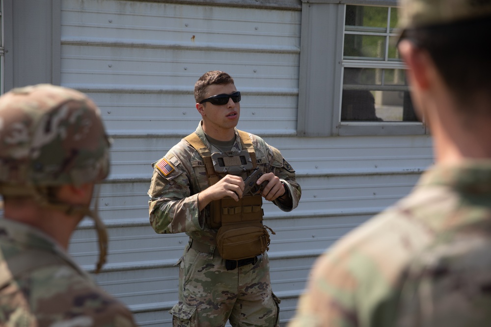 Command Sgt. Maj. Hammack Shoot Off competitors are tested with M9 marksmanship