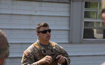 Command Sgt. Maj. Hammack Shoot Off competitors are tested with M9 marksmanship
