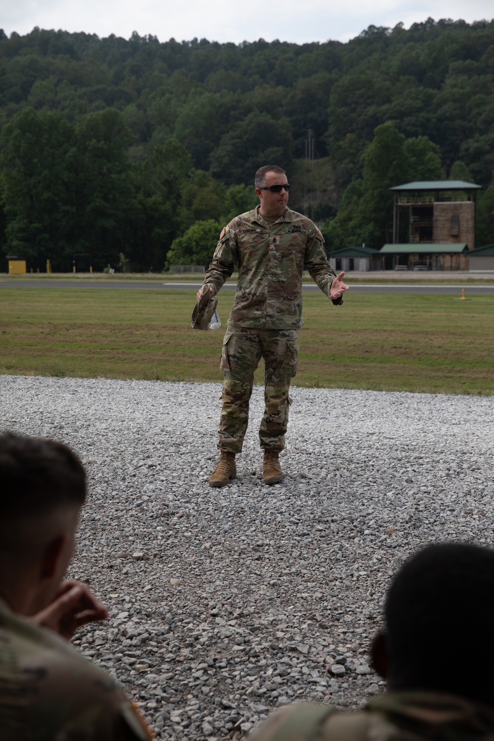 Command Sgt. Maj. Hammack Shoot Off competitors are tested with M9 marksmanship