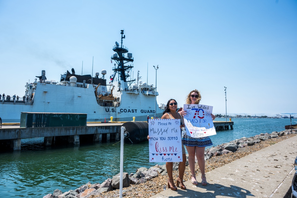 Coast Guard Cutter Bertholf Returns to Home Port on Aug. 10, 2025