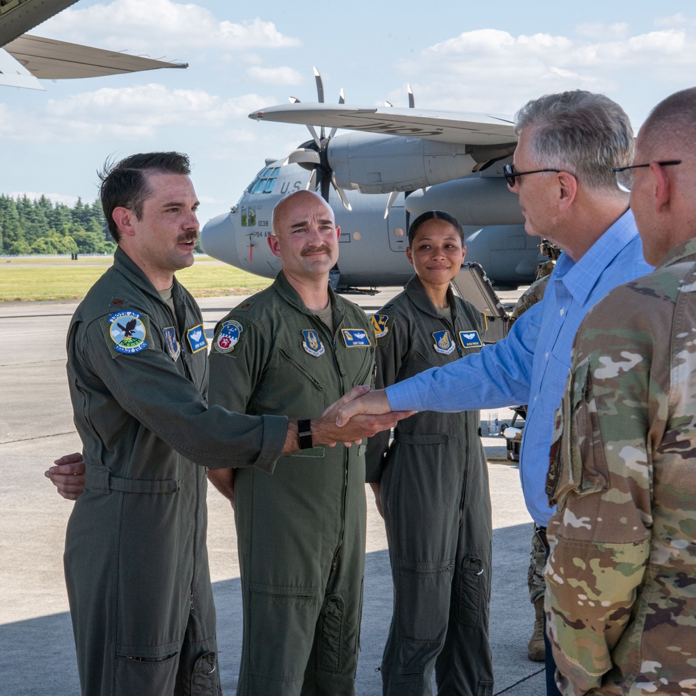 SECAF visits Yokota Air Base