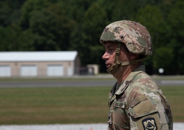 1092nd Engineer Battalion Cmd. Sgt. Maj. Hammack Shoot Match competitors are physically tested with a stress shoot