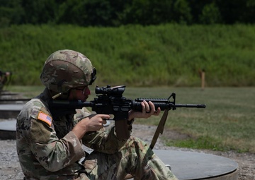 1092nd Engineer Battalion Cmd. Sgt. Maj. Hammack Shoot Match competitors are physically tested with a stress shoot