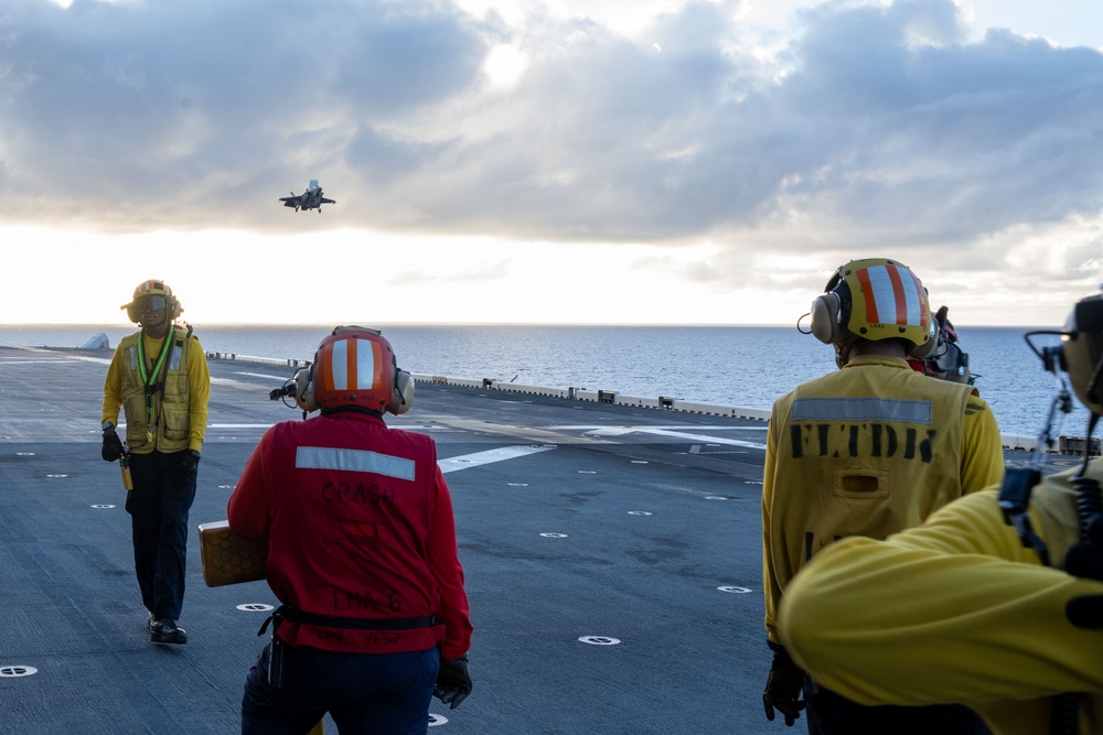 USS America (LHA 6) Conducts F-35B Flight Operations