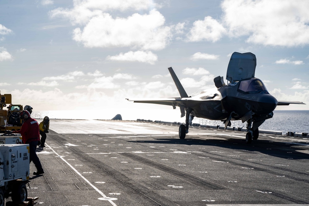 USS America (LHA 6) Conducts F-35B Flight Operations