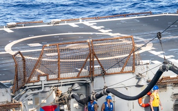 USS America (LHA 6) Conducts Fueling at Sea with USS Robert Smalls (CG 62)