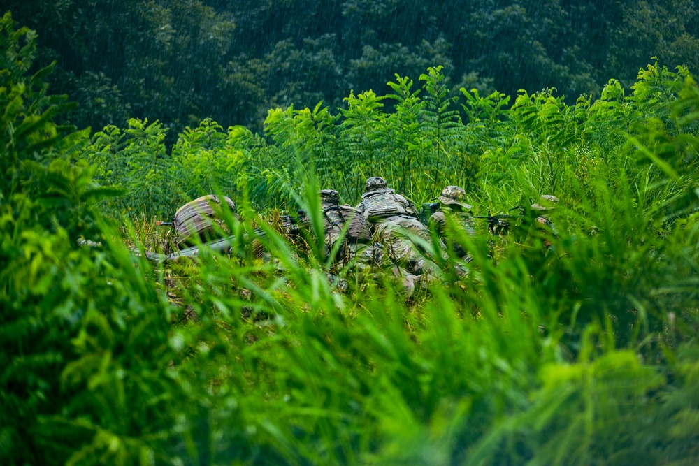 Brutal Company 4-9IN Conducts Blank-Fire React-to-Contact and Squad Attack Training