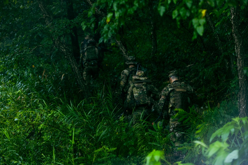 Brutal Company 4-9IN Conducts Blank-Fire React-to-Contact and Squad Attack Training