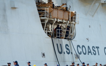 U.S. Coast Guard Cutter Bertholf returns to Alameda from 70-day deployment on the southwest border maritime boundary line near San Diego, California