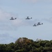 MV-22B Ospreys with VMM-265 fly in formation over Okinawa