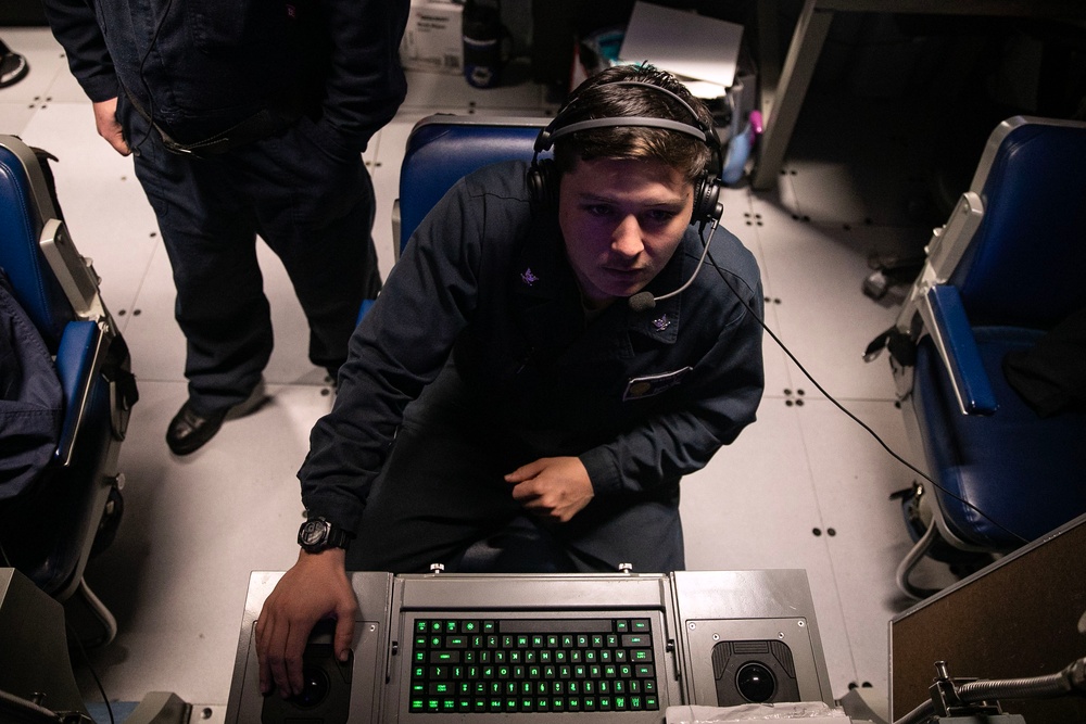 USS Wayne E. Meyer conducts operations in the U.S. Central Command area of responsibility as part of the Nimitz Carrier Strike Group