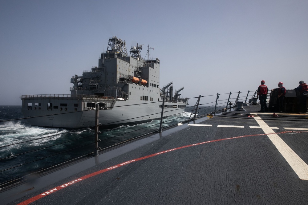 USS Wayne E. Meyer conducts operations in the U.S. Central Command area of responsibility as part of the Nimitz Carrier Strike Group