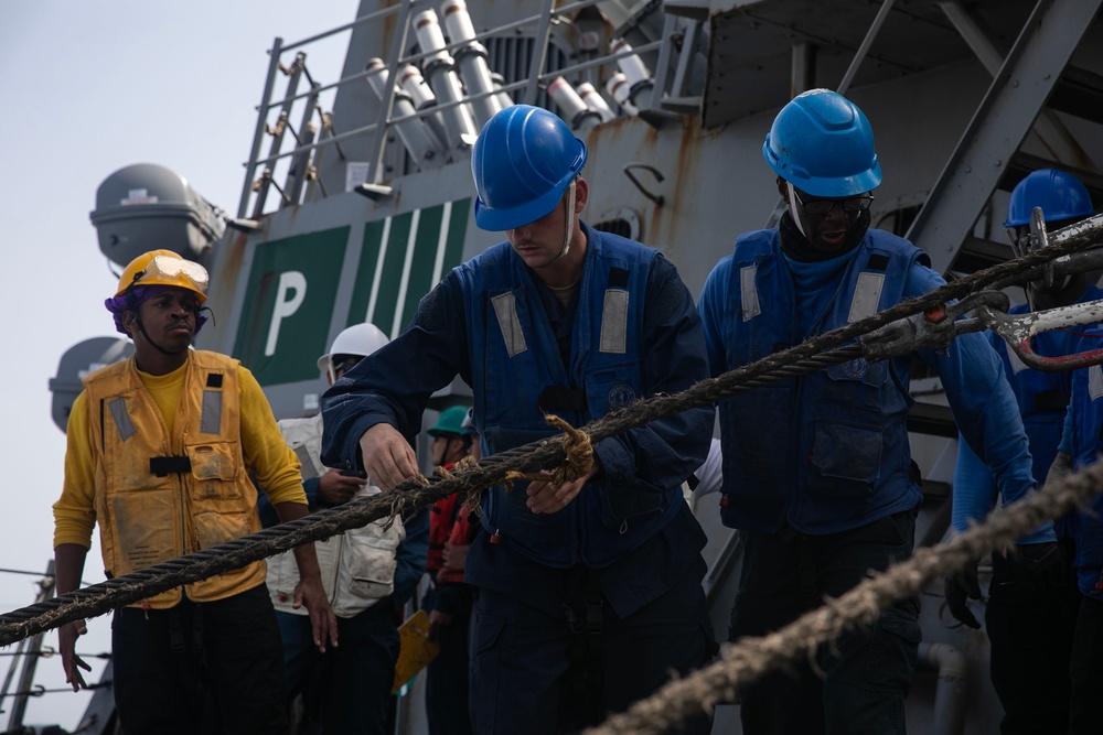 USS Wayne E. Meyer conducts operations in the U.S. Central Command area of responsibility as part of the Nimitz Carrier Strike Group