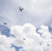 MV-22B Ospreys with VMM-265 fly in formation over Okinawa
