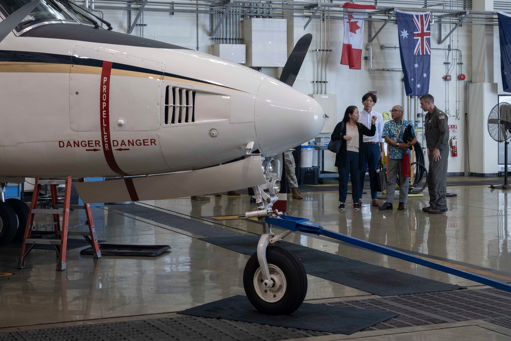 Okinawa Defense Bureau visits U.S. Navy assets on Kadena Air Base