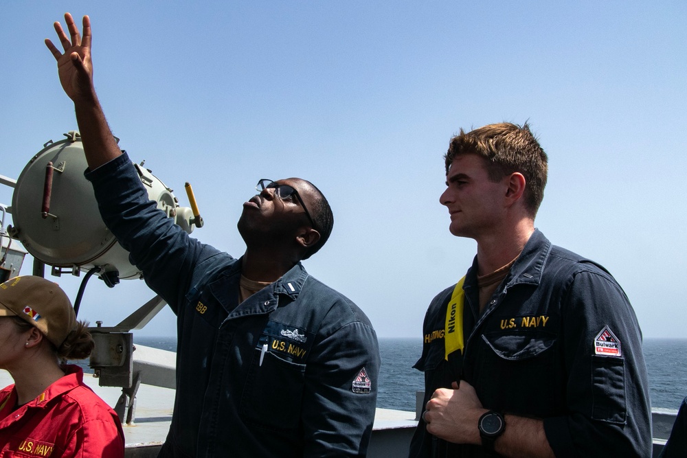 USS Wayne E. Meyer conducts operations in the U.S. Central Command area of responsibility as part of the Nimitz Carrier Strike Group